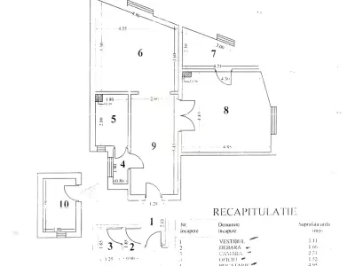 Apartament de vanzare Sector 4 Bucuresti schita apartament